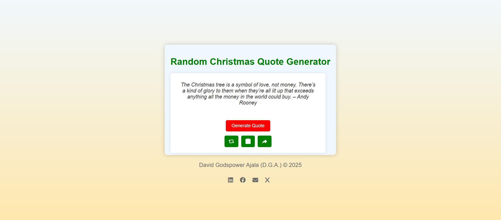 Random Christmas Quote Generator